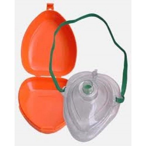 CPR Pocket Mask One way Valve Mouthpiece Resuscitator Blue Oxygen
